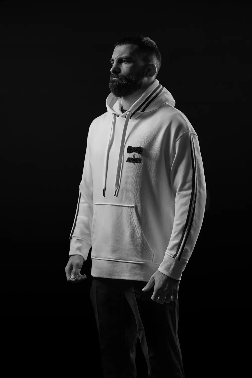 Eden Park Benoit Saint Denis sweat capuche écru oversize édition limitée