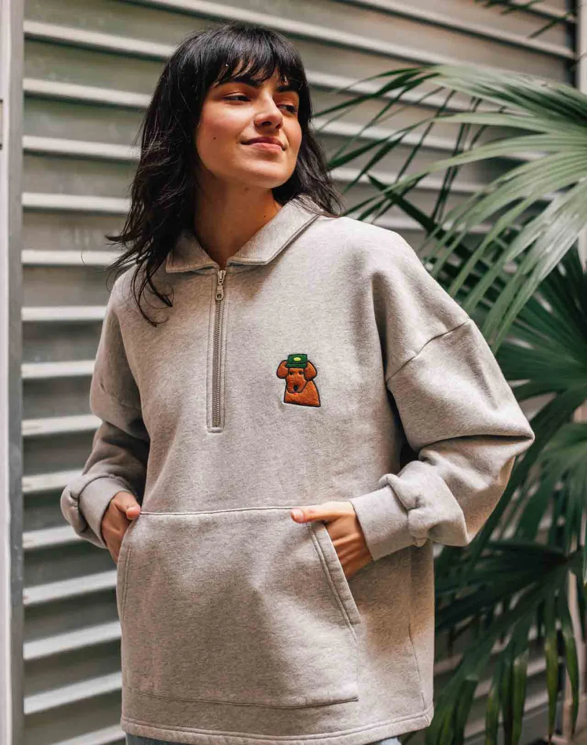 Olow Manso Alfred sweat gris chiné