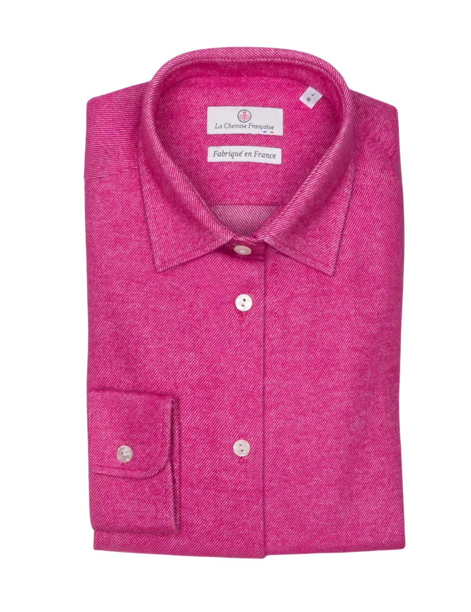 La Chemise Française Flanelle Chaude chemisier coton fuchsia
