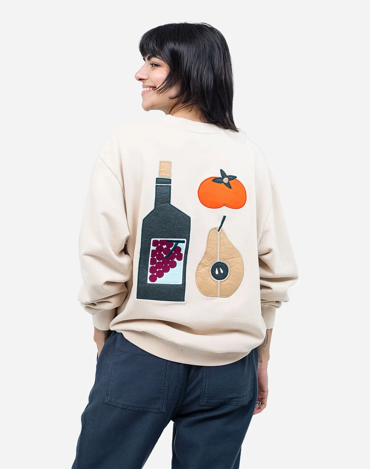 OLOW Lunch Time sweat crème coton bio