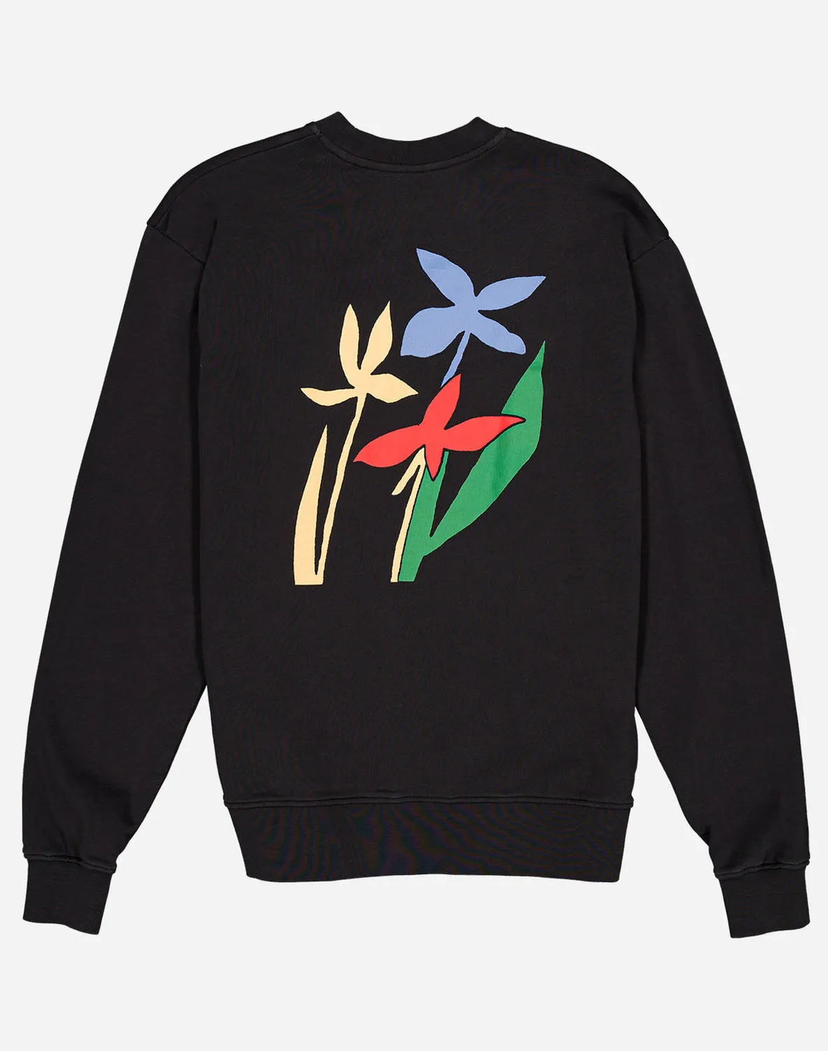 OLOW Flora sweat coton bio noir carbone floral