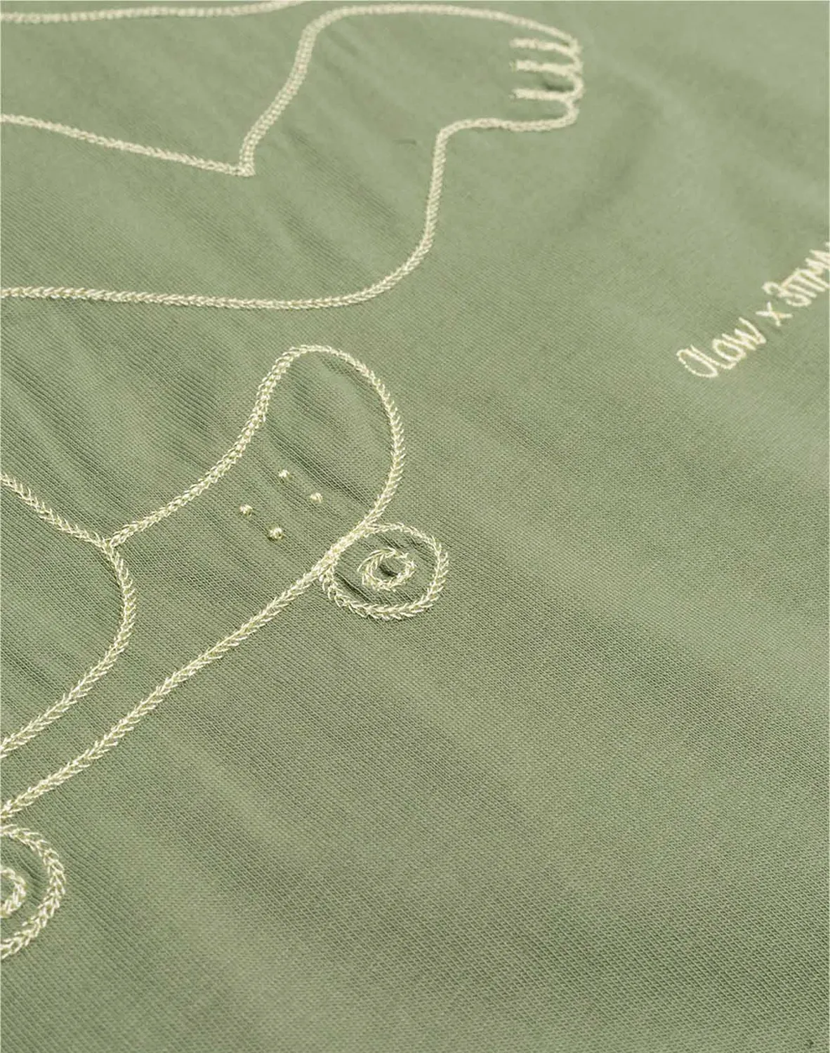 OLOW Cruising t-shirt ample vert sauge coton bio