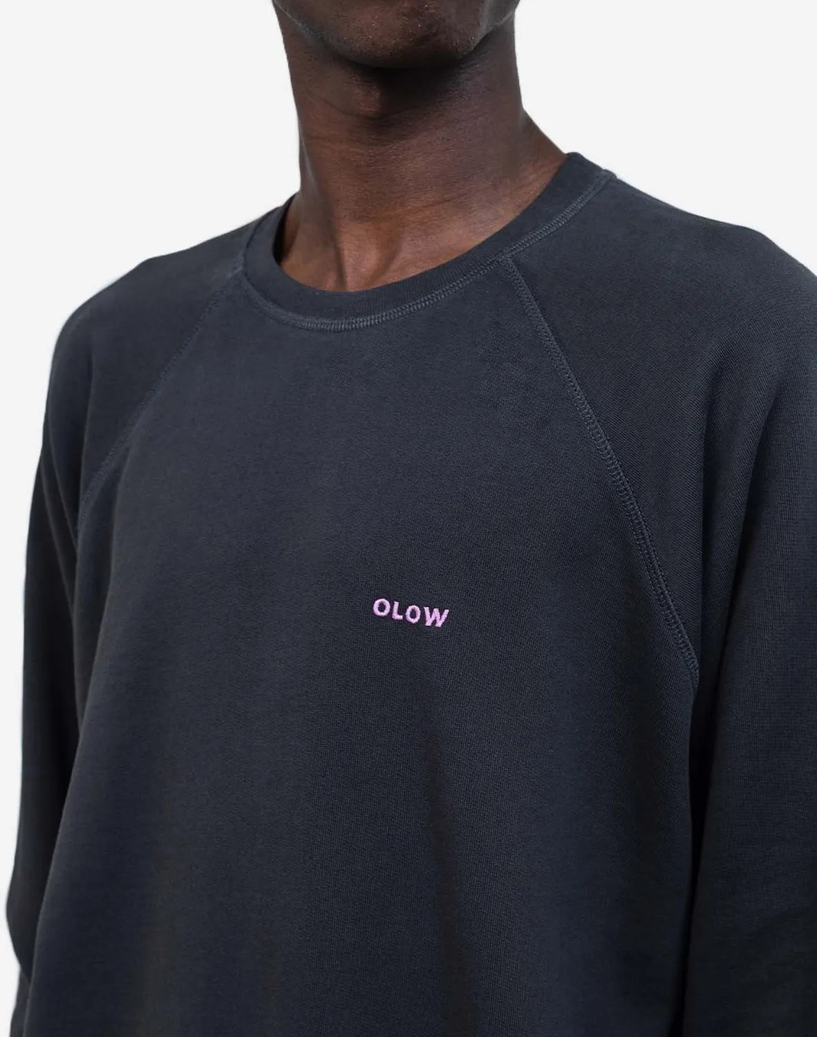 OLOW Party sweat noir carbone coupe ample molleton