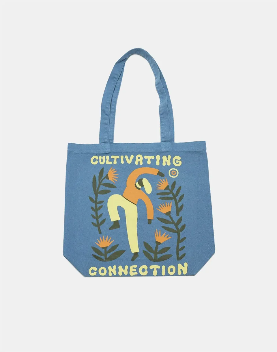 OLOW Toto tote bag bleu azur coton bio