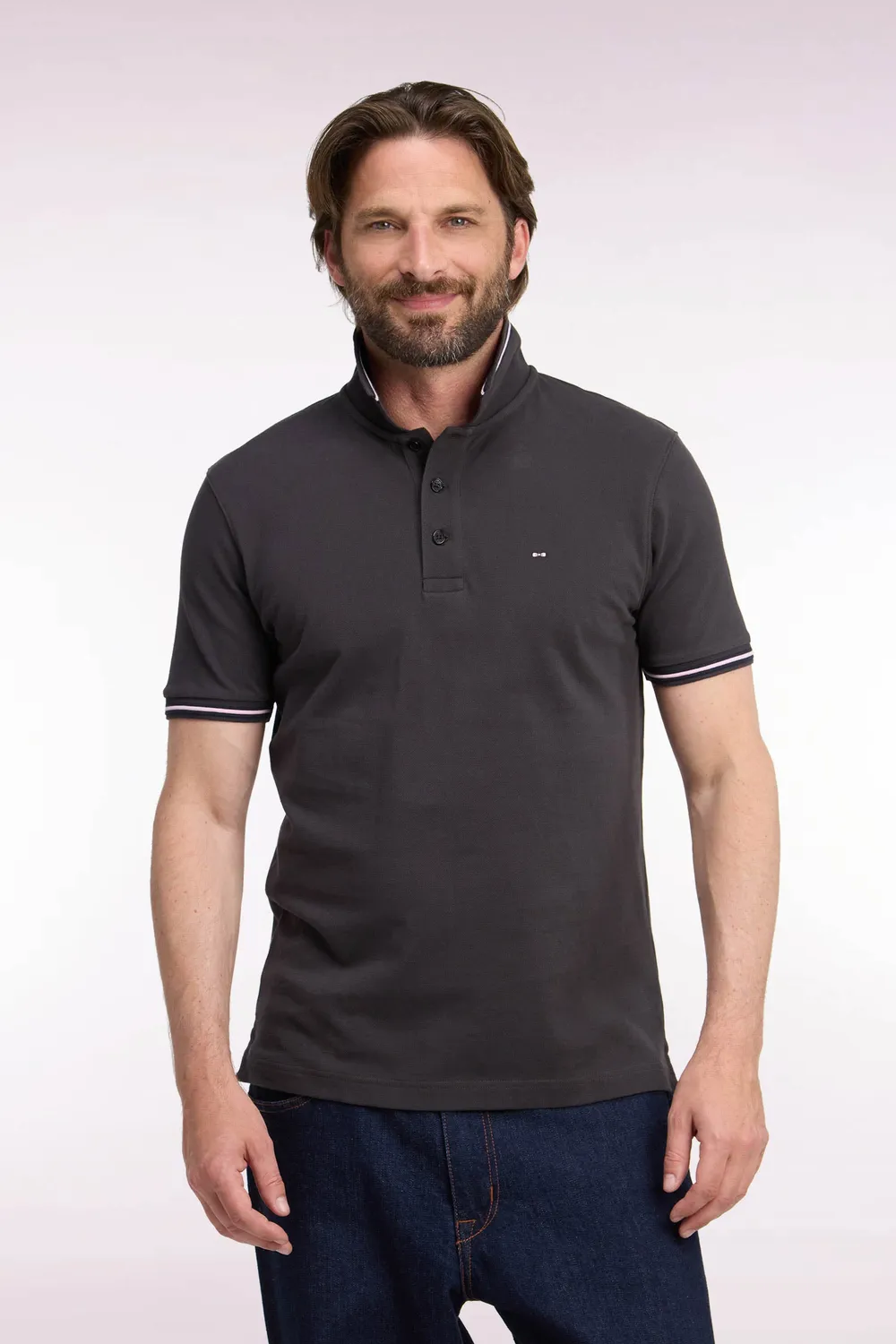 Eden Park Legend Rugby H26MAIPC0005 polo marron piqué