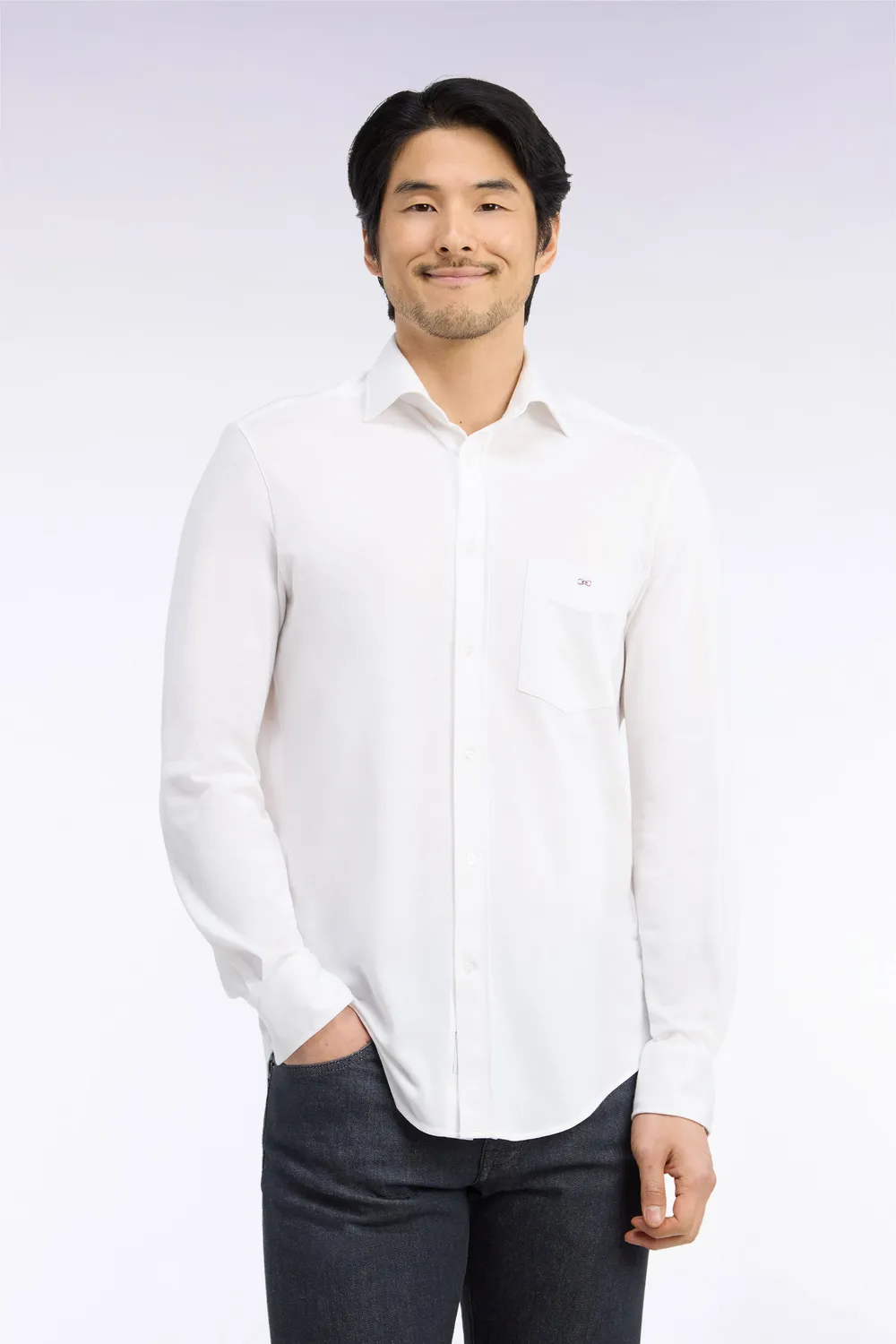 Eden Park Cruise chemise coton blanc coupe droite