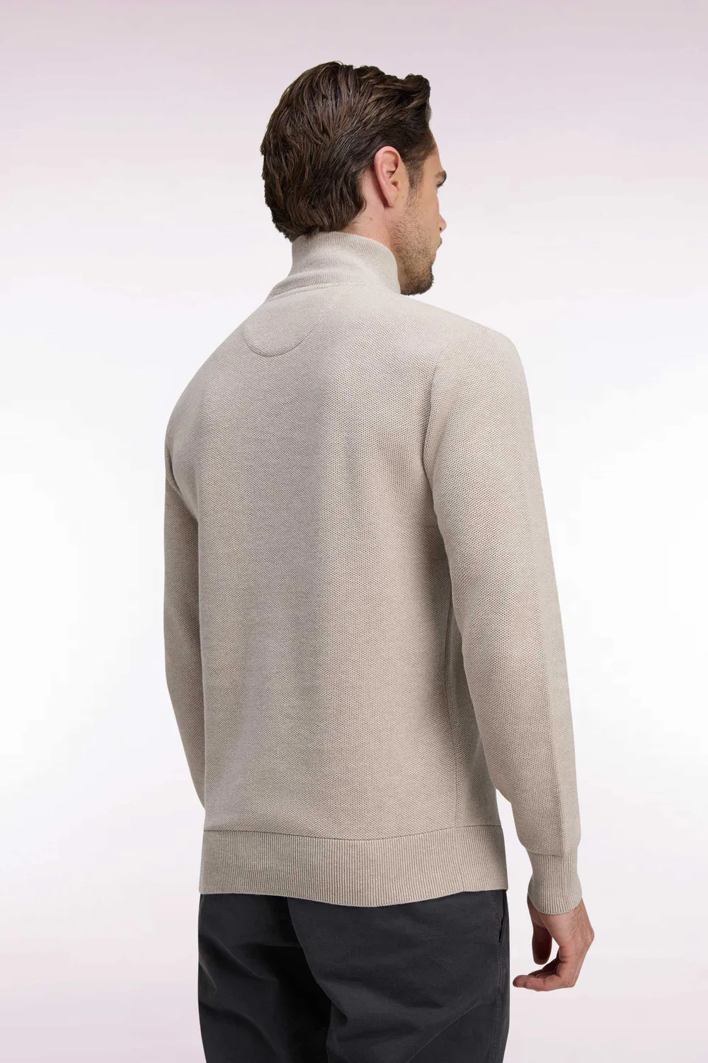 Eden Park pull col camionneur coton beige homme