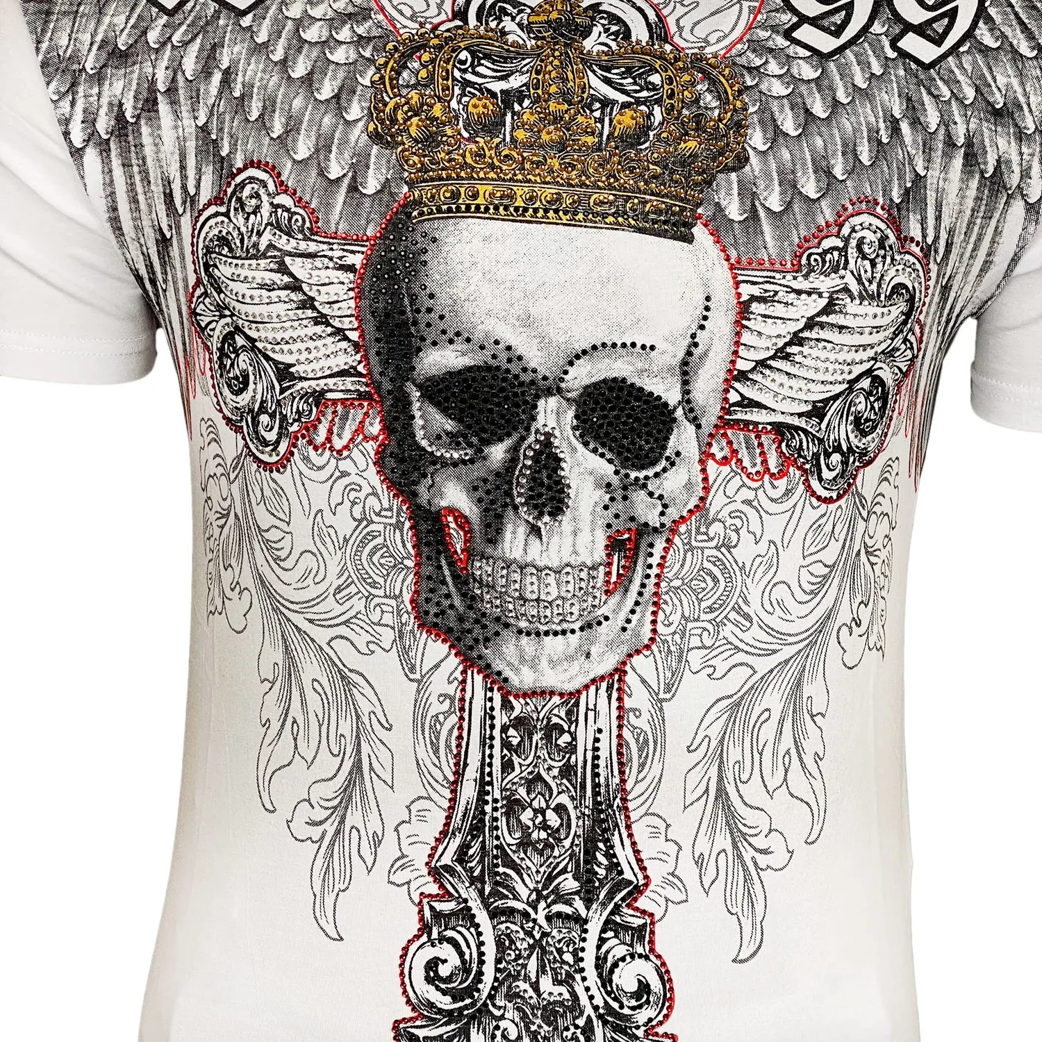 Subliminal Mode BX100 t-shirt tête de mort strass