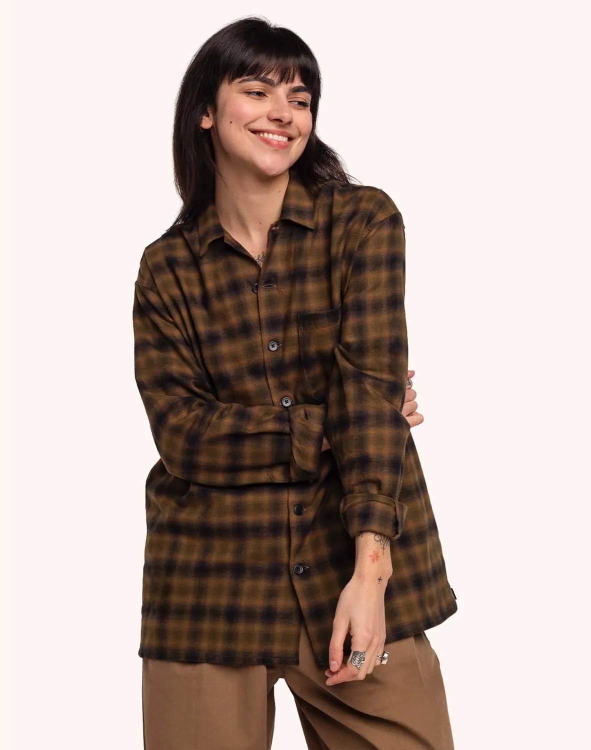 OLOW Decré Brixhan chemise surchemise kaki ample