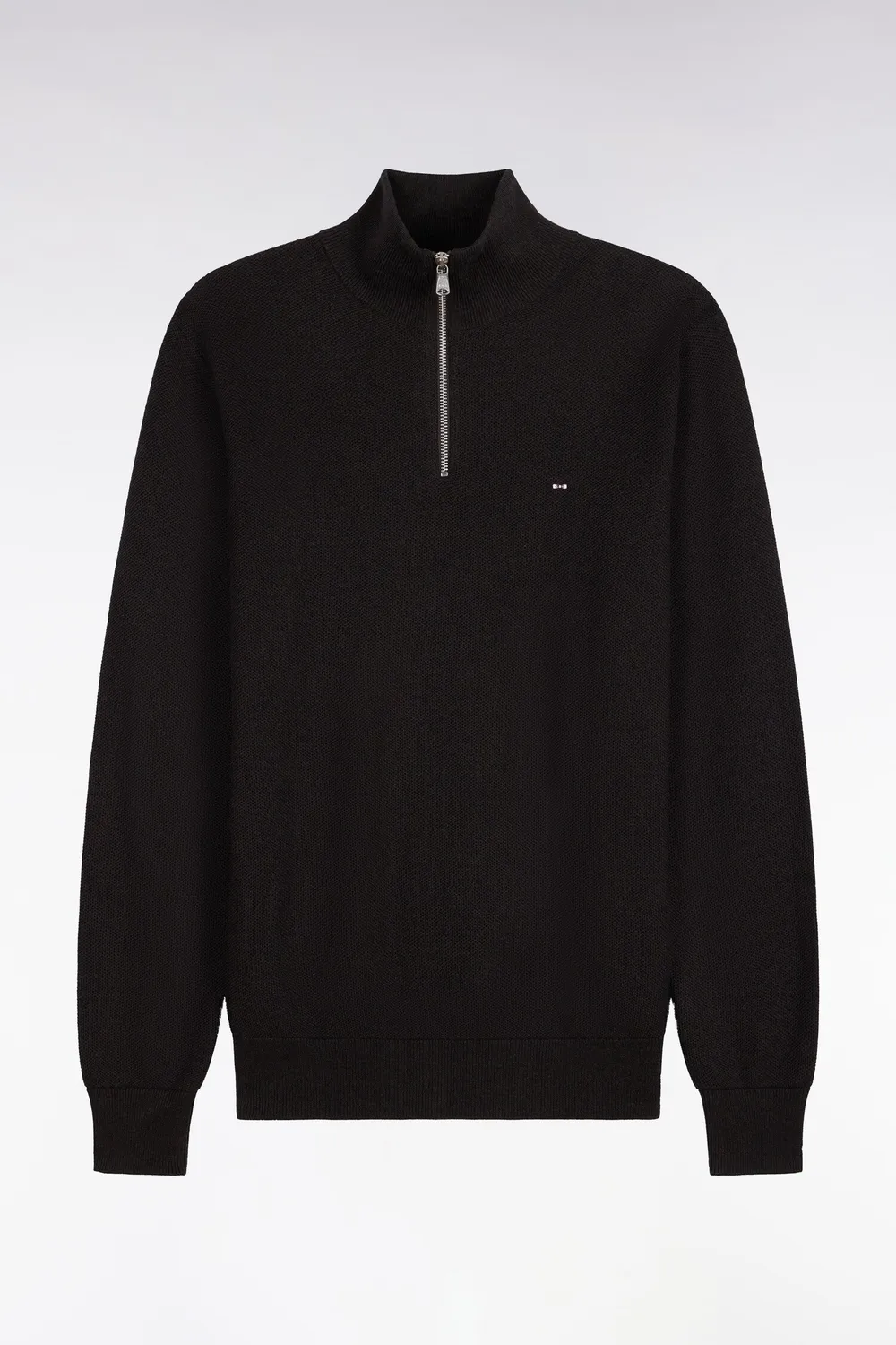 Eden Park pull camionneur marron coton nid d'abeille