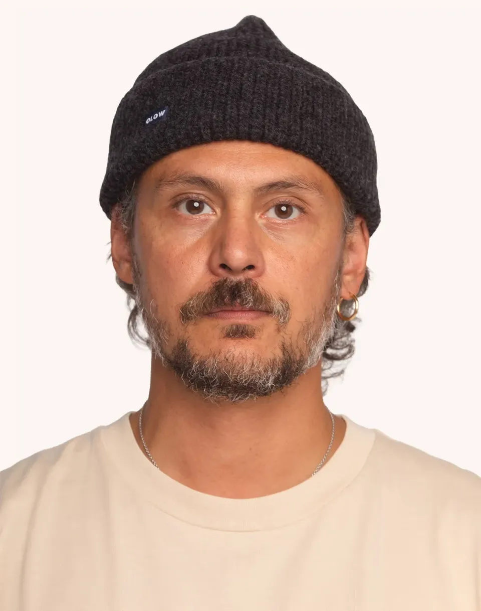 OLOW Laban bonnet noir chiné TU laine mérinos