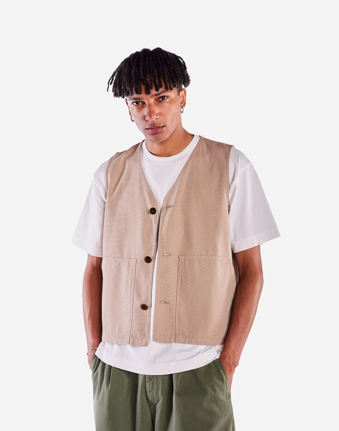 OLOW Orni veste sans manches beige brodée
