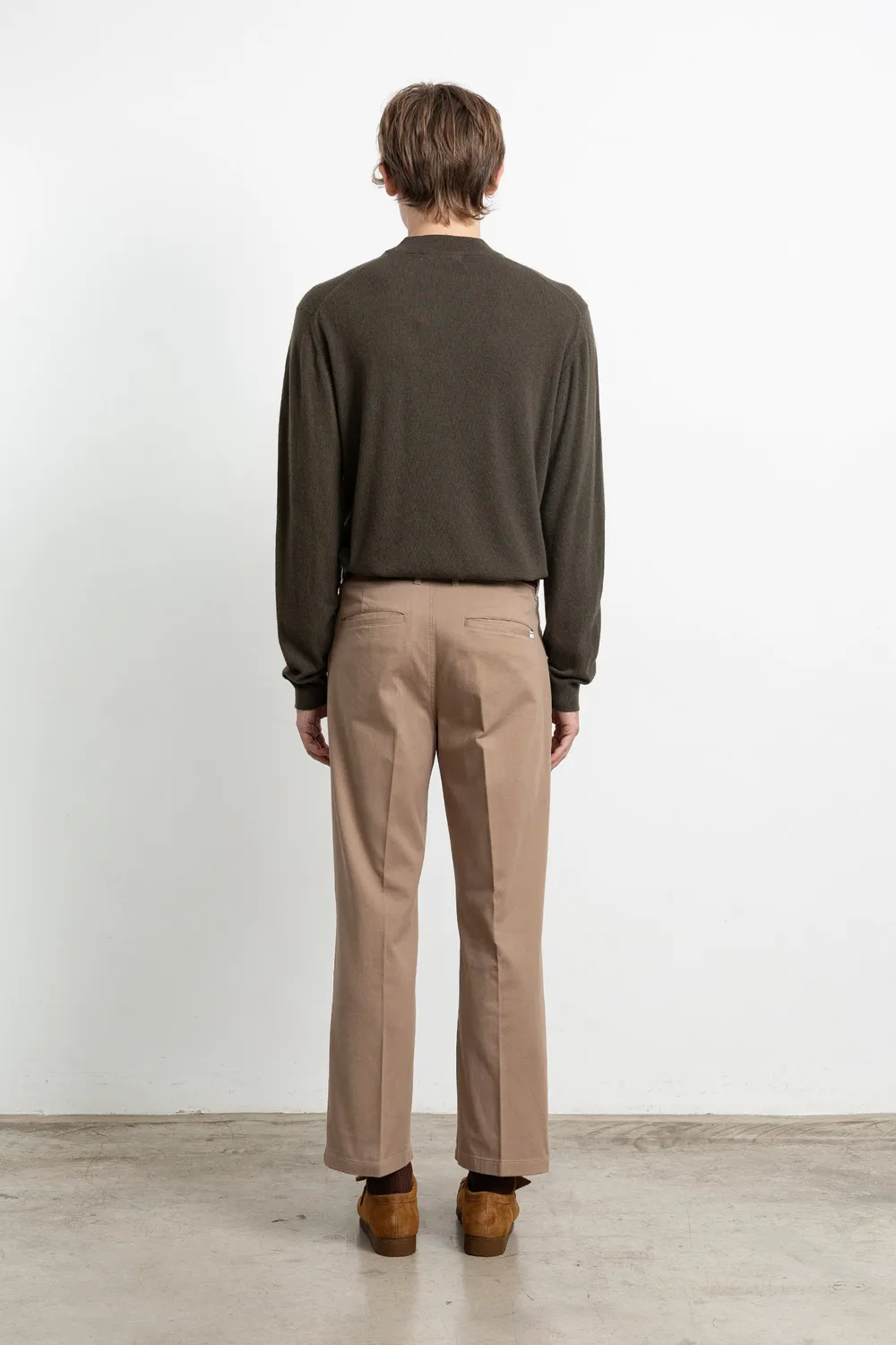 Edmmond Studios Lyra Sweater pull kaki laine cachemire