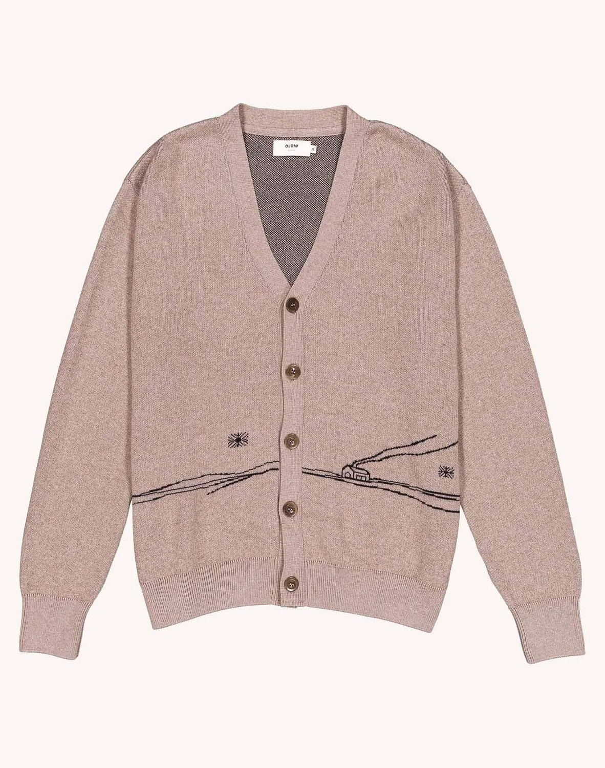 Olow Paysac cardigan taupe laine mérinos