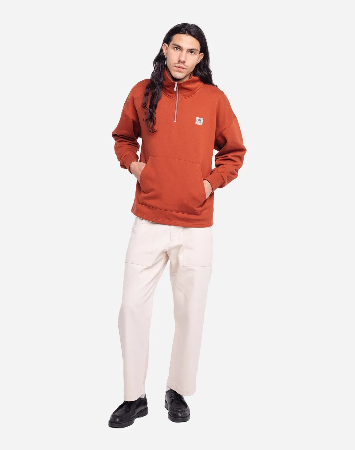 Olow Bernex sweat rouille oversize coton
