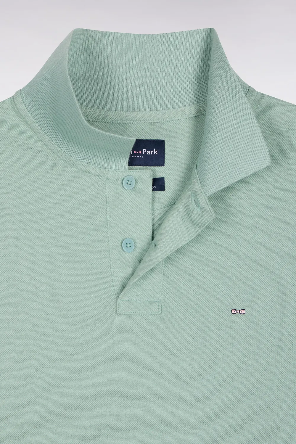 Eden Park polo coton Pima vert manches longues