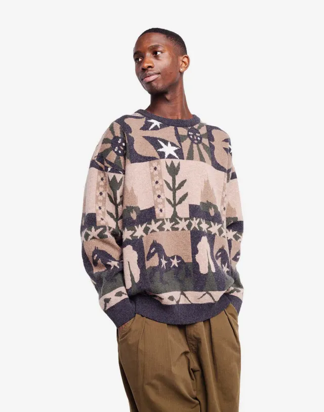 OLOW Brundy pull jacquard épais hiver