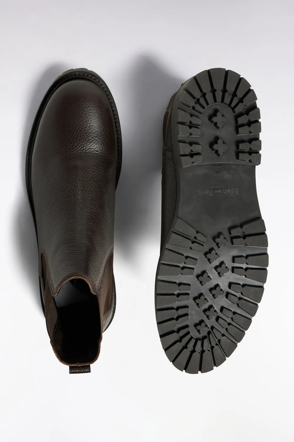 Eden Park Club Evolution Chelsea bottines cuir grainé marron
