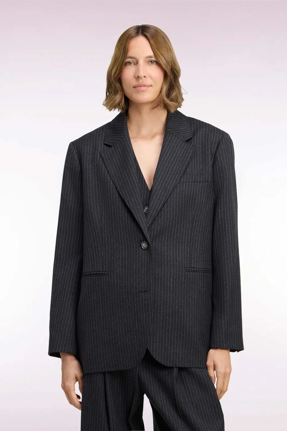 Eden Park Club Classique blazer noir laine stretch oversized