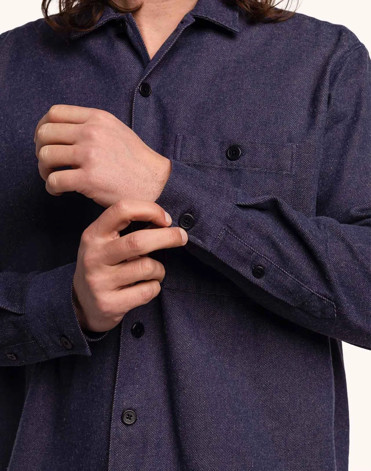 OLOW Decré chemise bleu denim recyclé 280 g