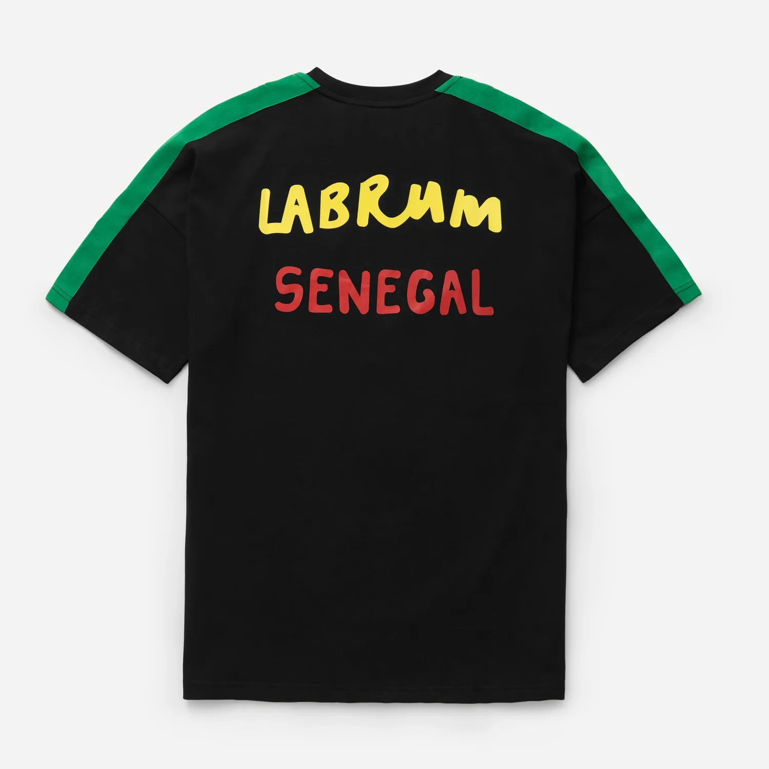Labrum Senegal t-shirt noir coton drapeau Sénégal