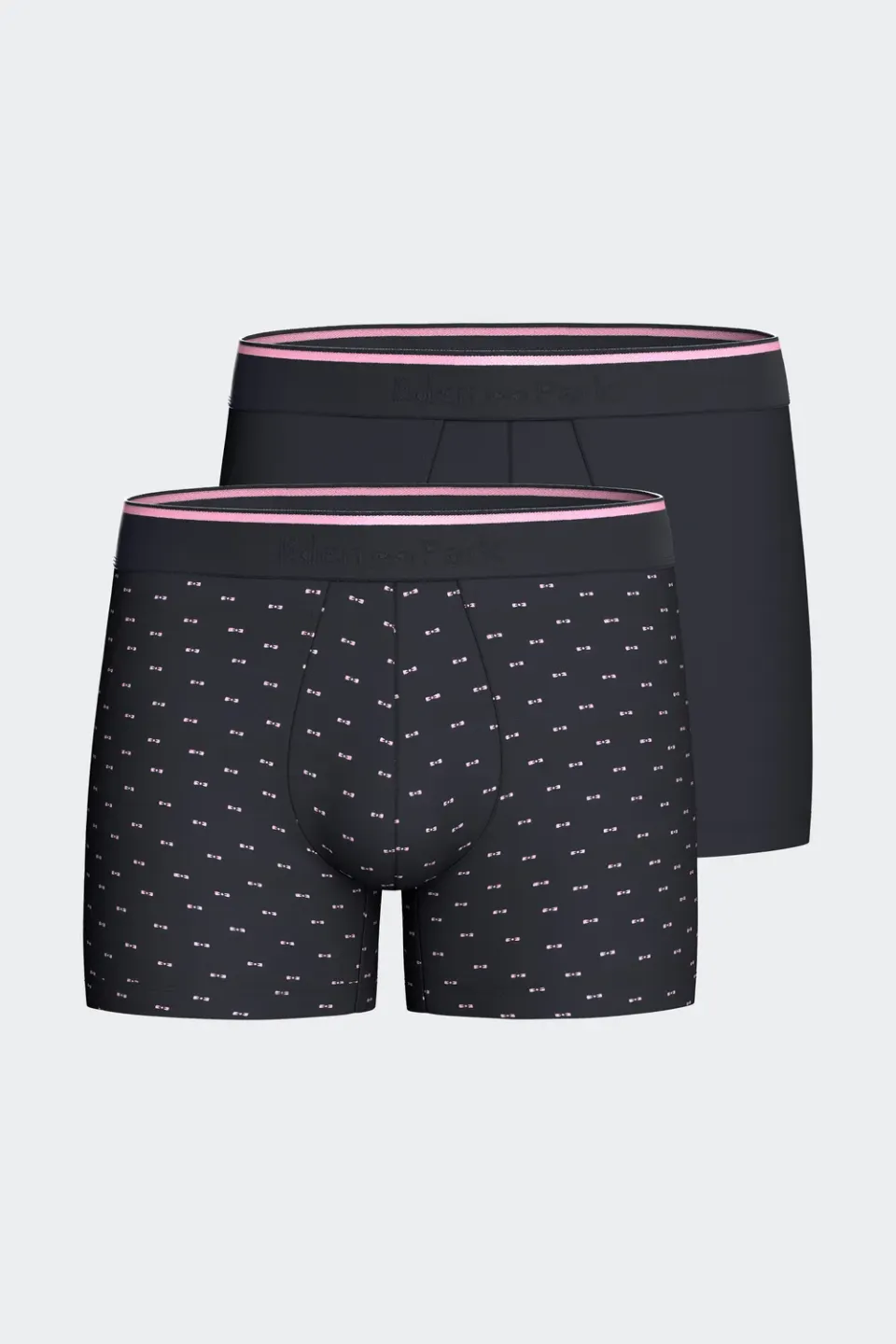 Eden Park lot 2 boxers coton stretch marine uni imprimé