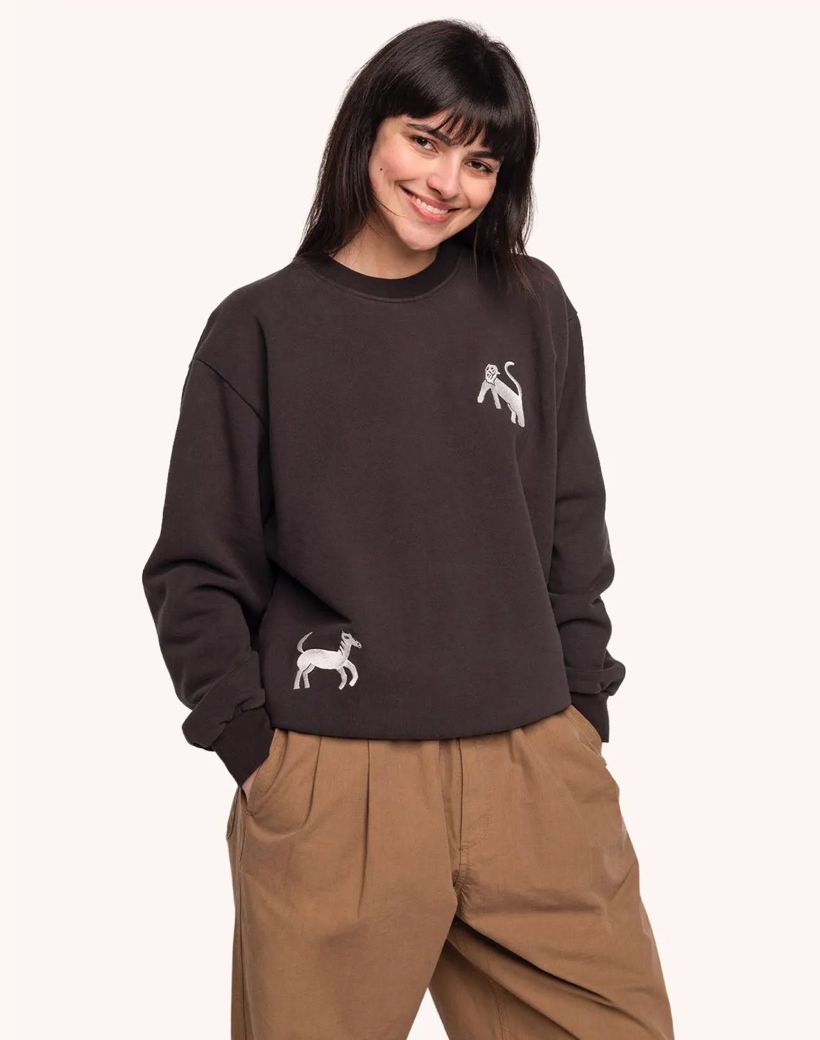 OLOW Wild sweat noir carbone coton bio