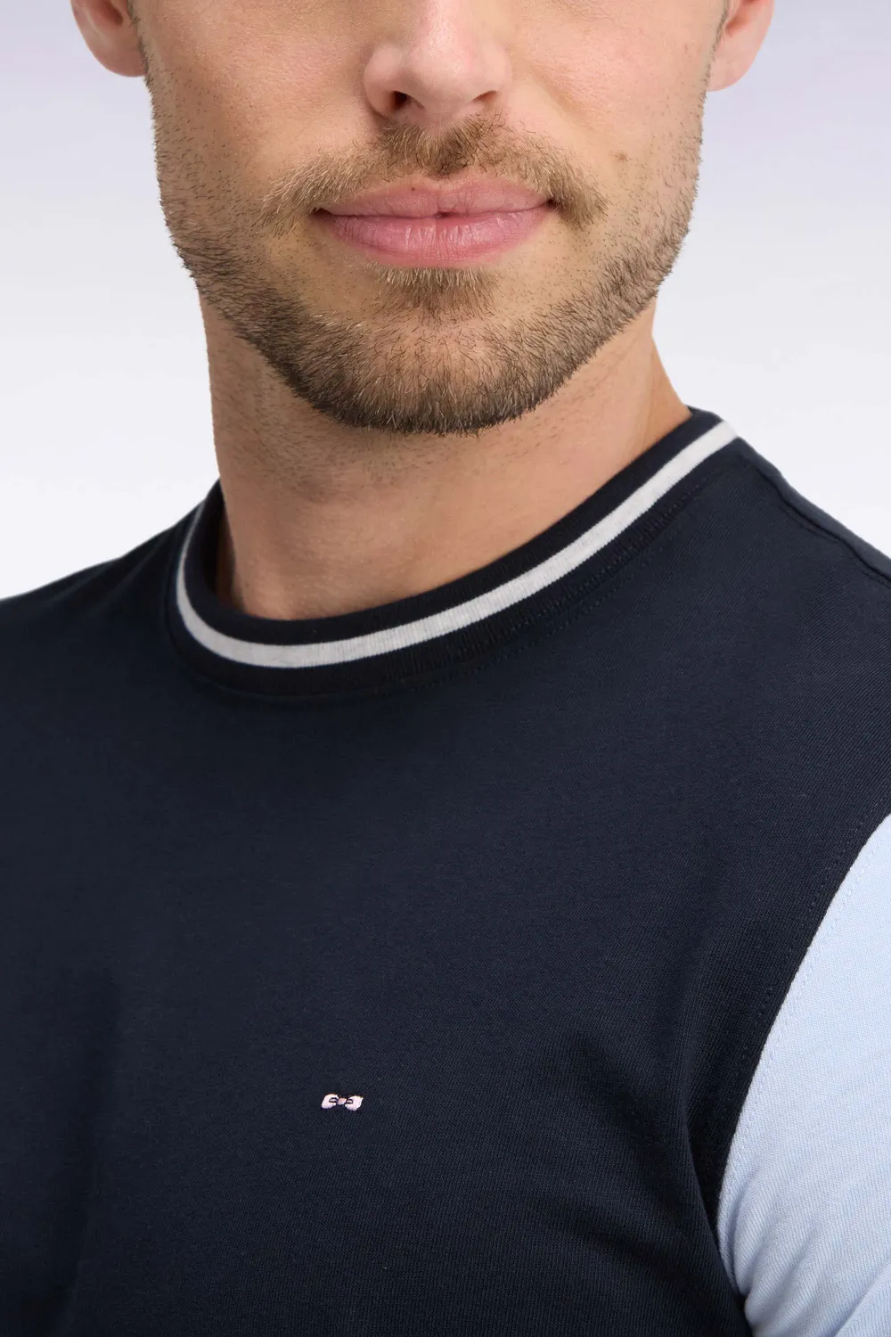 Eden Park H26MAITC0015 t-shirt tricolore coupe droite coton