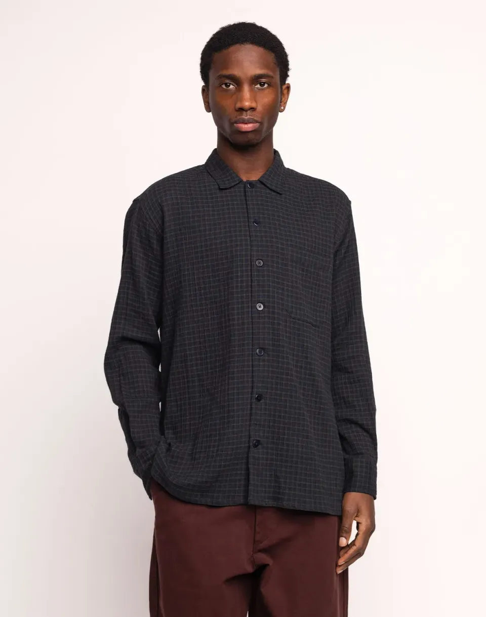 Olow Decré Brackley chemise bleu marine gaze