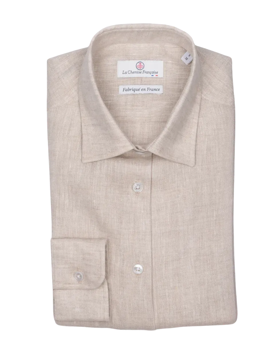 La Chemise Française Lin Normand chemise sable col souple