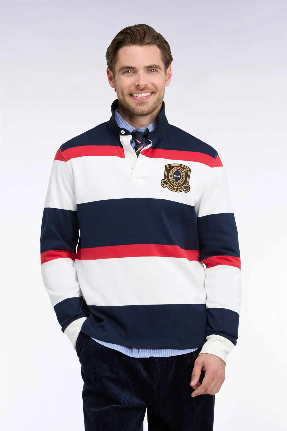Eden Park College maillot rugby marine manches longues