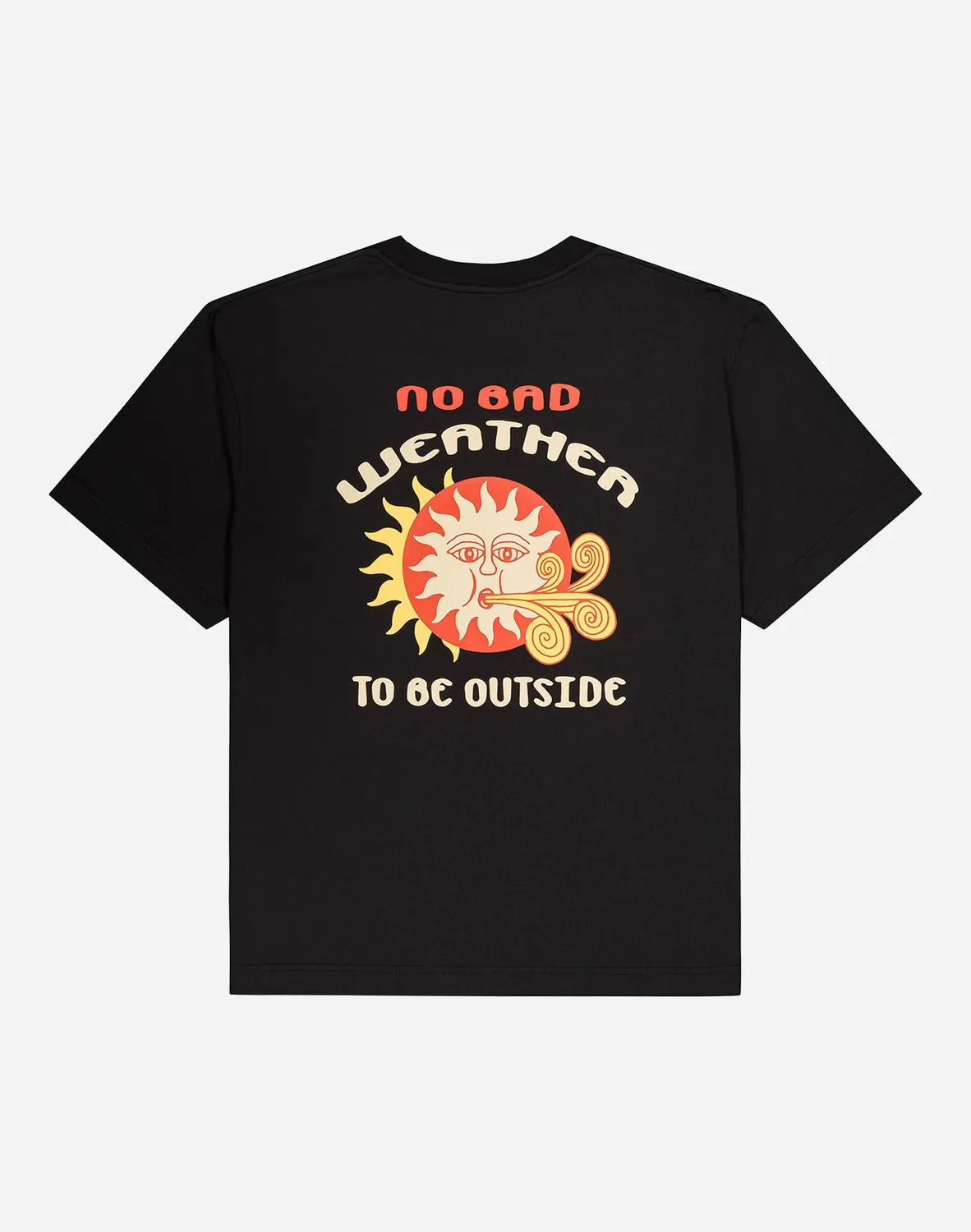 OLOW Weather t-shirt ample noir carbone coton bio