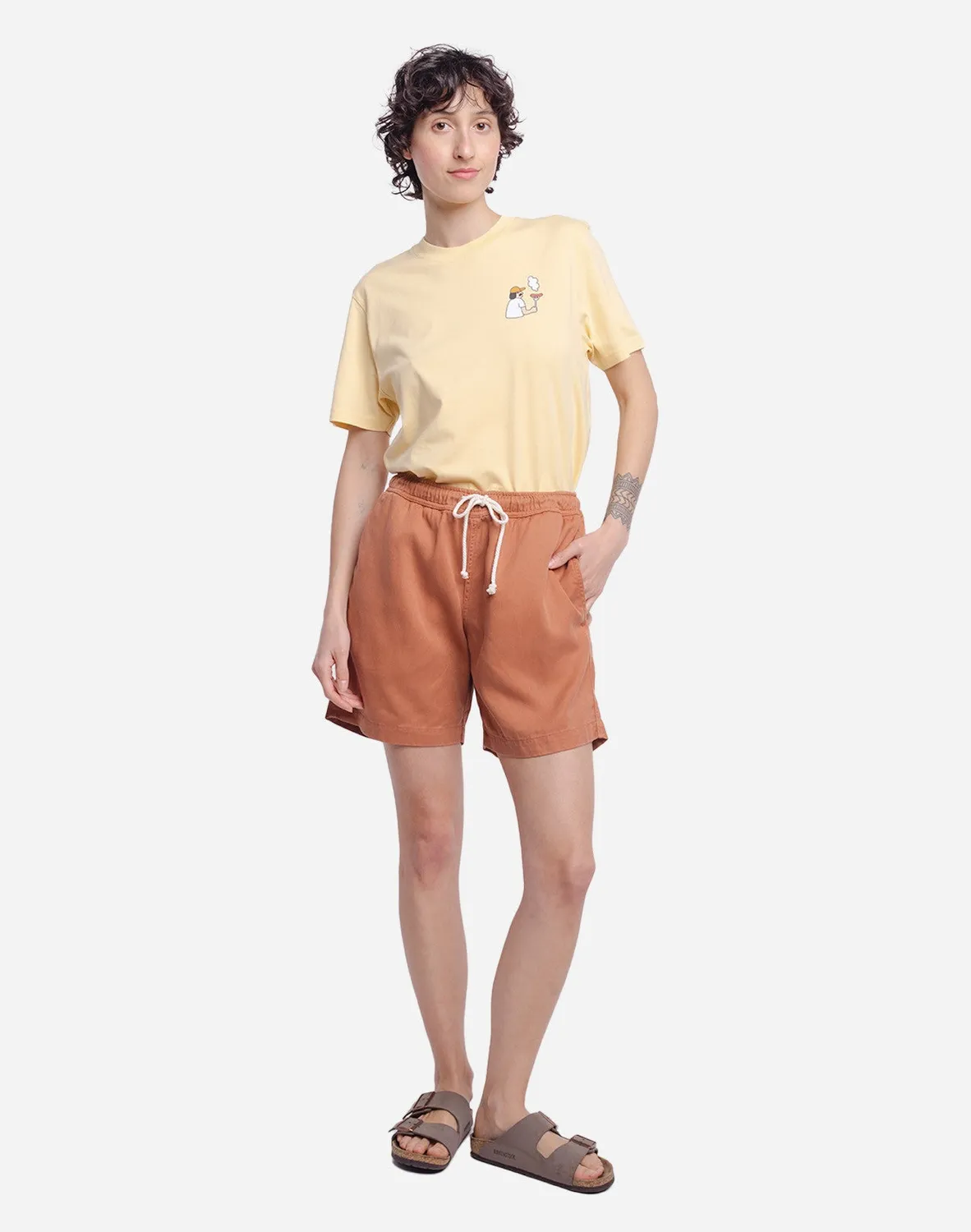 Olow Bodhi short terre de Sienne Tencel