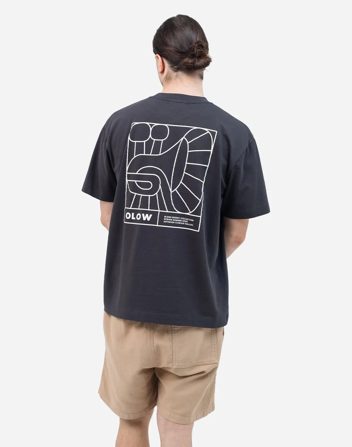 Olow Jazzy t-shirt ample noir carbone coton bio