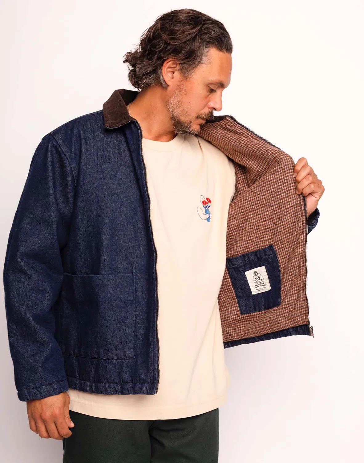 OLOW Yarm blouson homme denim bleu workwear