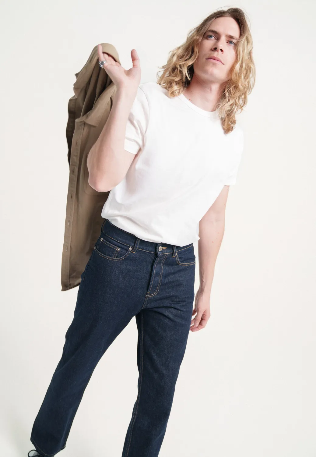 Loom Le jean droit pantalon denim brut 100% coton
