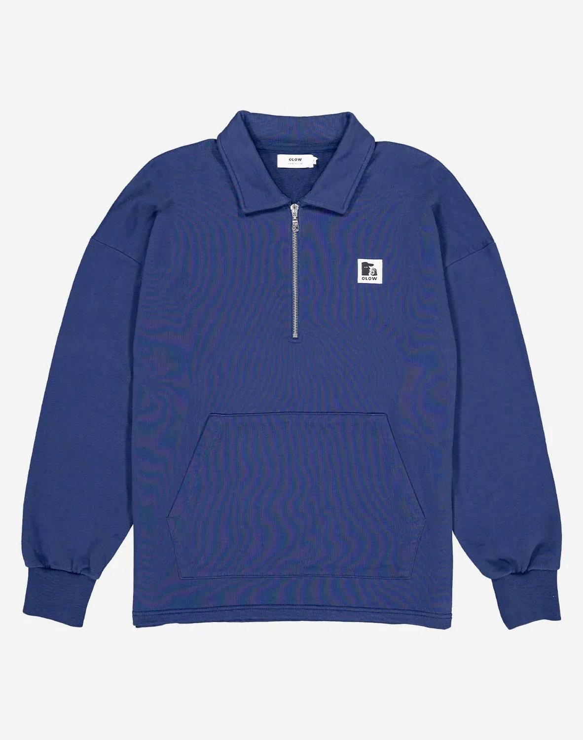 OLOW Manso sweat zippé bleu outremer bio