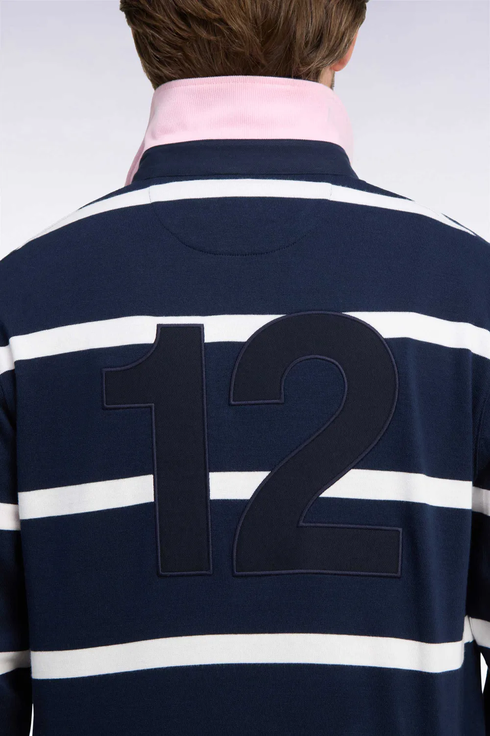 Eden Park maillot rugby coton marine rayé