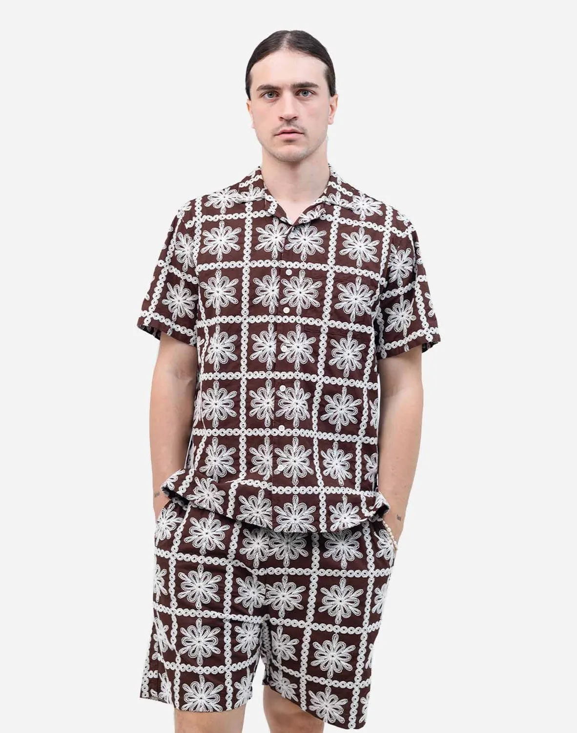 OLOW Aloha Khaju chemisette marron brodée