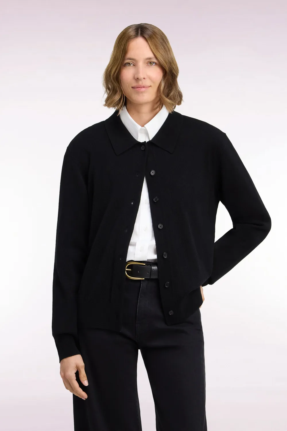 Eden Park Club H26MAICA0021 cardigan noir cachemire