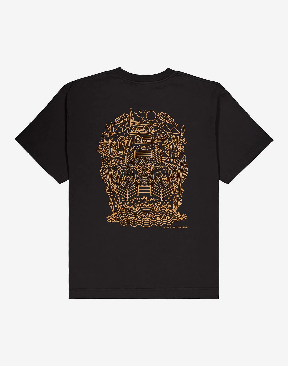 OLOW Campana t-shirt ample noir carbone coton bio
