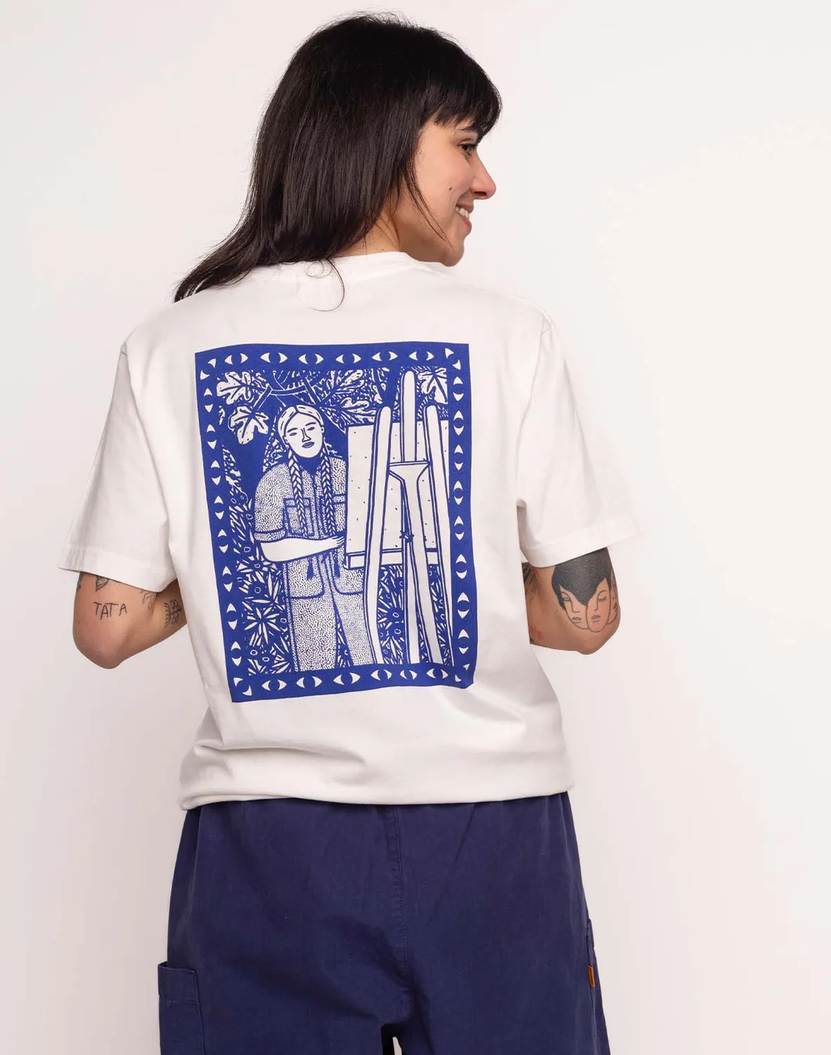 Olow Pictural t-shirt écru coton bio