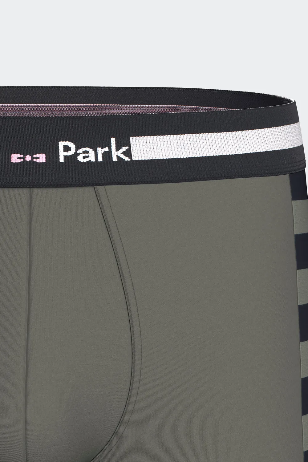 Eden Park lot 2 boxers stretch marine kaki coton