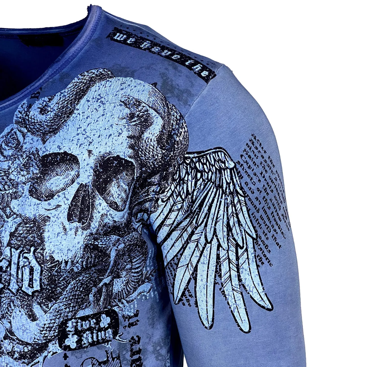Subliminal Mode BX709 t-shirt homme col rond coton délavé