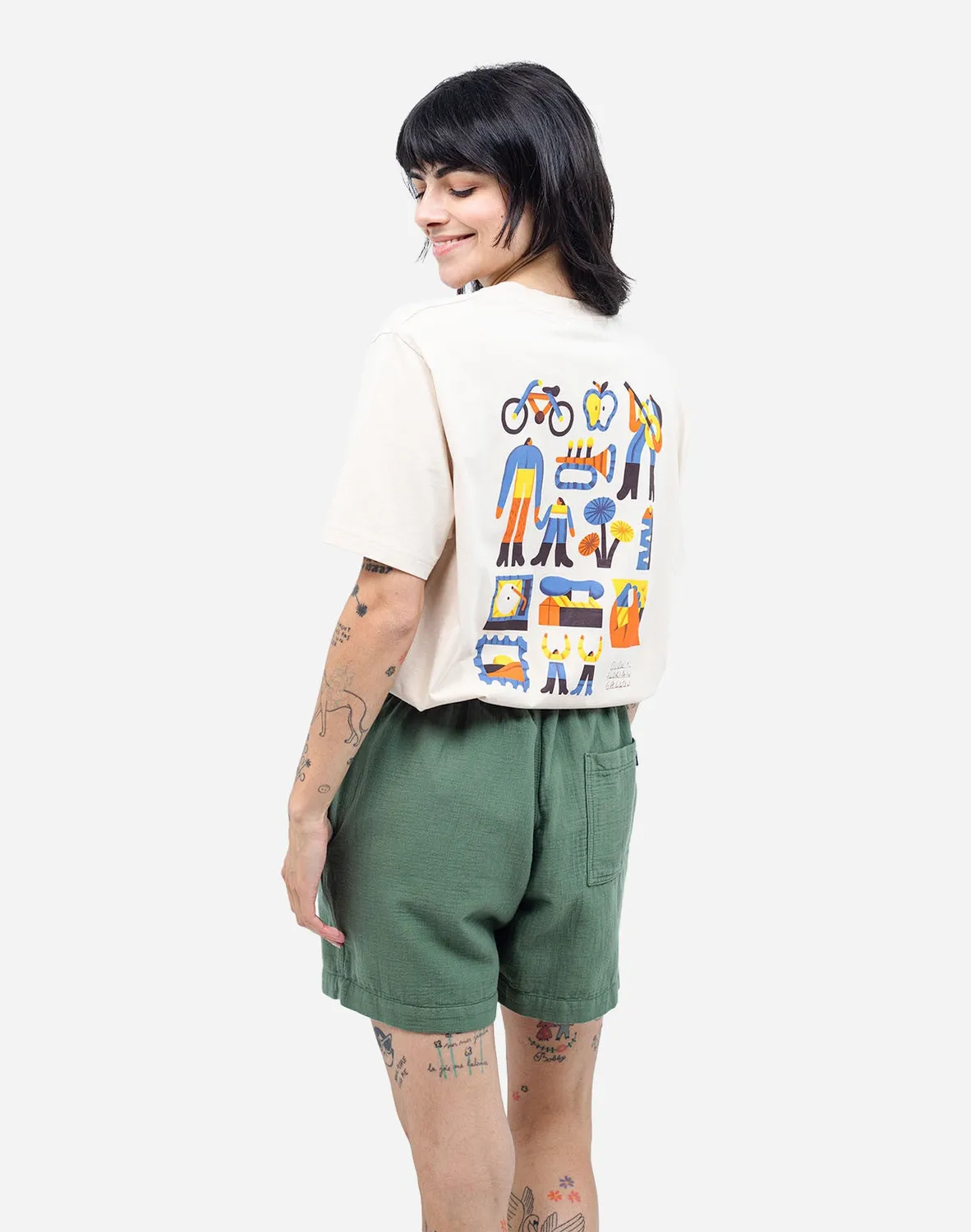OLOW Ecosystem t-shirt homme crème coton bio