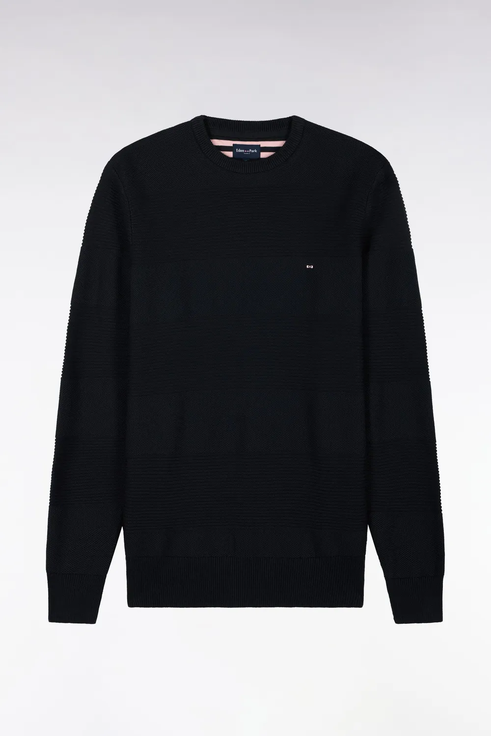 Eden Park pull col rond maille marine rayures regular