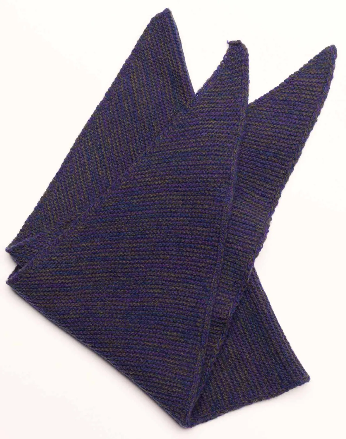 Olow Kolmio écharpe bleu marine chiné mérinos