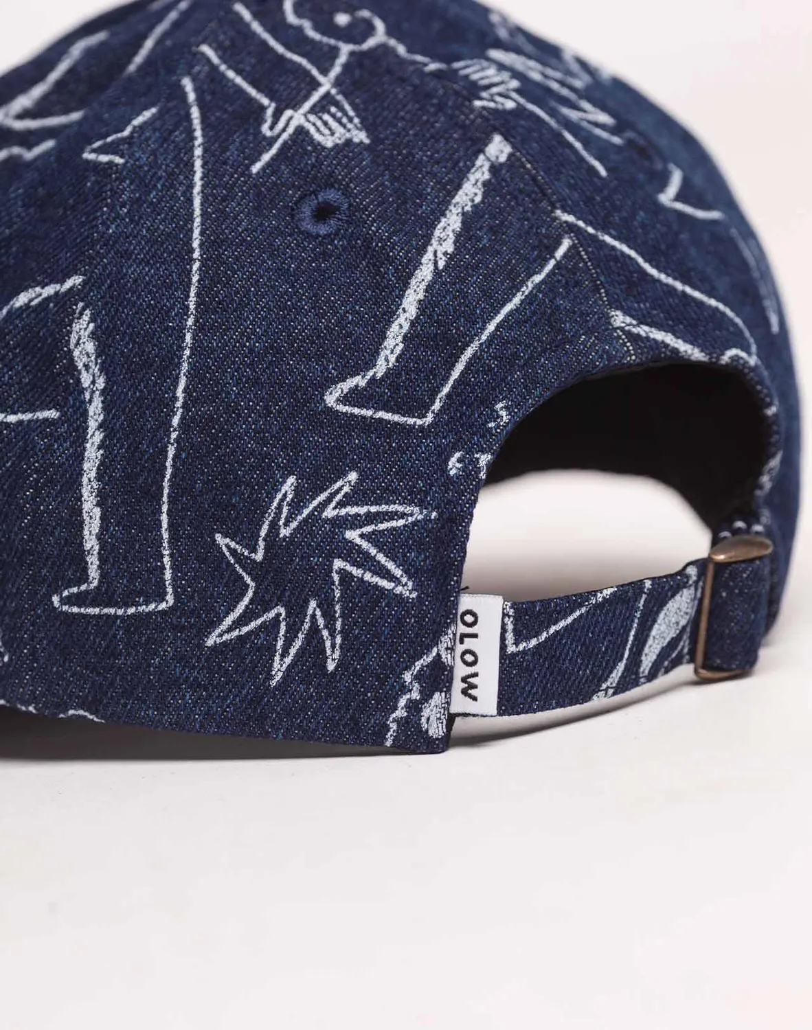 OLOW Six Panel casquette denim bleu marron