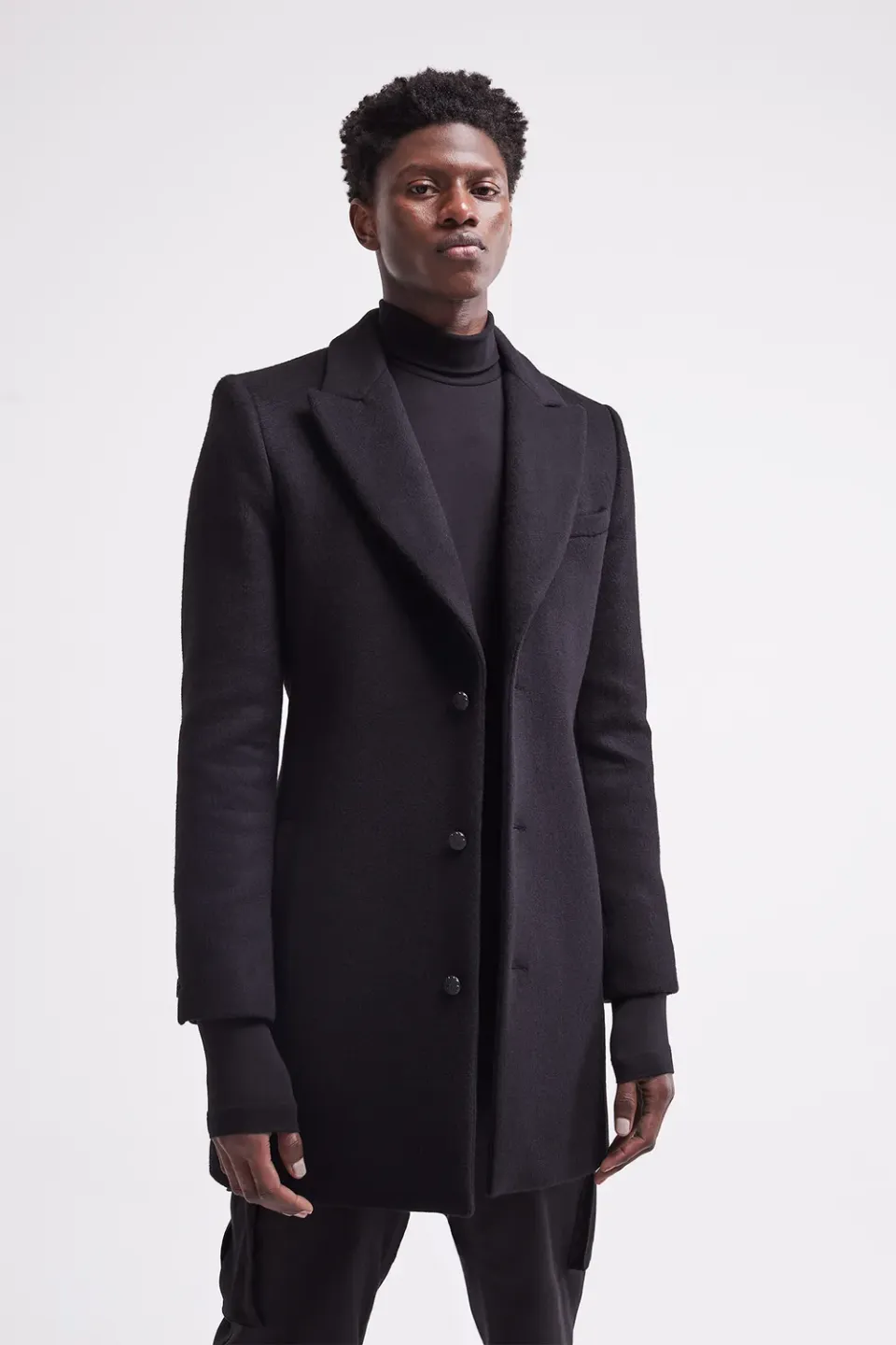 French Deal French Coat manteau cachemire noir