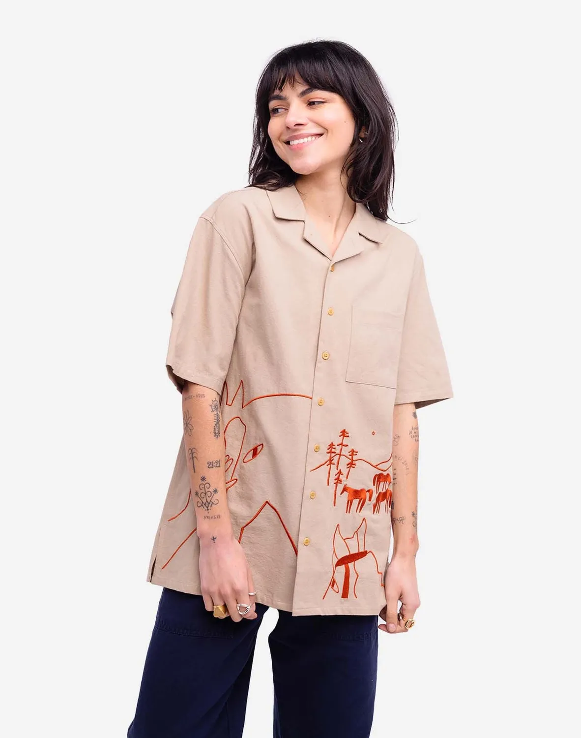 OLOW Aloha Hestur chemisette beige coton